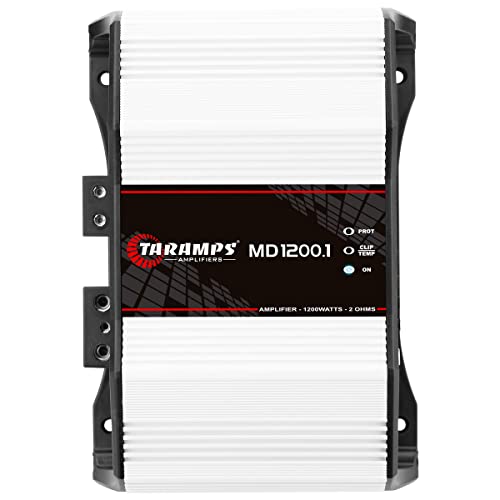 Taramp's Taramps MD 1200.1 Amplifier 2 Ohms 1200 Watts RMS 1 Channel Full Range Car Audio System, Monoblock, LED Monitor Indicator, Class D Great for Subwoofer - Image 1