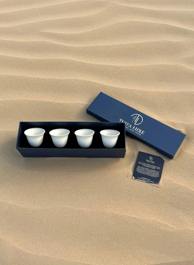Tohfa Luxe TohfaLuxe Elite Artisan Qahwa Cups – Set of 4 in Premium Gift Box