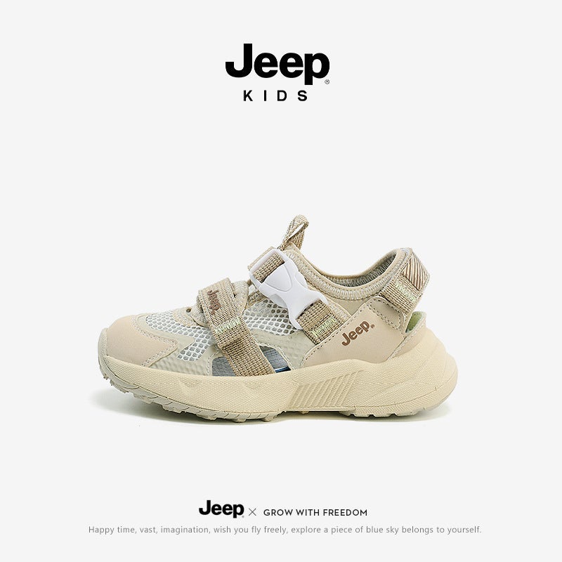 Jeep Boys' Hollow Mesh Shoes, Children'S Summer Closed-Toe Sandals, New Girls' Sports Beach Shoes For Older Children - Image 2