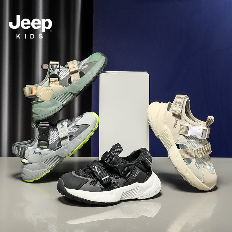 Jeep Boys' Hollow Mesh Shoes, Children'S Summer Closed-Toe Sandals, New Girls' Sports Beach Shoes For Older Children - Image 4