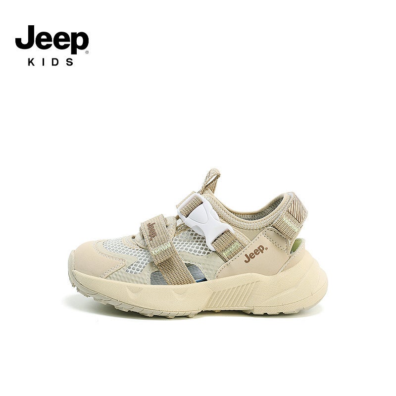 Jeep Boys' Hollow Mesh Shoes, Children'S Summer Closed-Toe Sandals, New Girls' Sports Beach Shoes For Older Children - Image 1