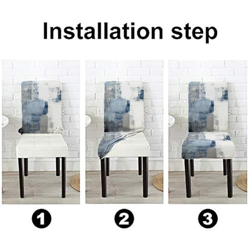 CAPSCEOLL Dining Chair Cover Set of 6 Removable Washable Parson Chair Covers for Dining Room Living Room Kitchen - Image 5