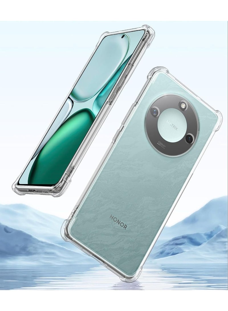 جراب متوافق مع Honor X9C Smart/ Honor X60، غطاء سيليكون شفاف TPU Gorilla مضاد للصدمات وواقي للكاميرا وزوايا مقاومة للصدمات - شفاف - Image 4