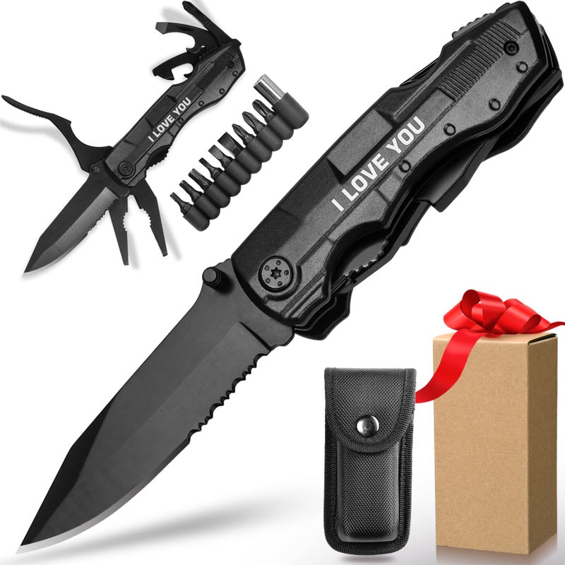 ZAVIT Gifts For Boyfriend Husband Him  Multitool Knifei Love You   Valentines Day Unique Gifts  Tools Gadgets Gifts For Him  Christmas Stocking Stuffers  Anniversary  Birthday Gift Ideas  Husband Gifts. - Image 1