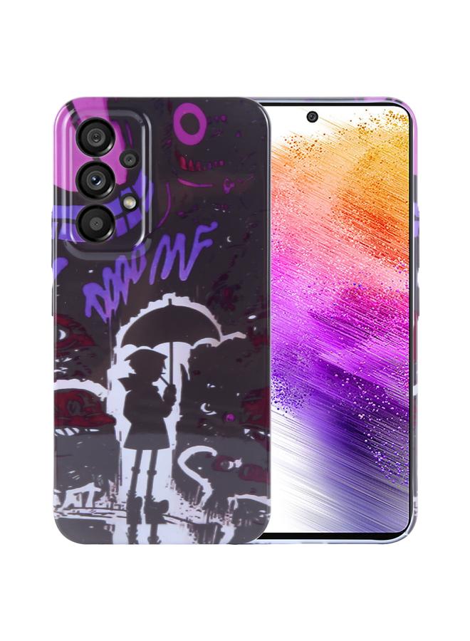 اس-توب جراب لهاتف Samsung Galaxy A73 5G بنمط مرسوم وثقب دقيق من الكمبيوتر الشخصي - Image 1