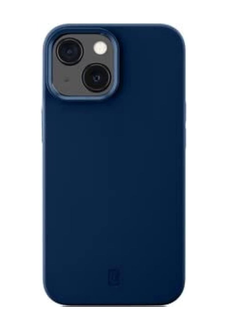 cellular line Cellularline Sensation Iphone 13 Soft-Touch Silicone Case With Built-In Microban And Antibacterial Technology - Blue - Image 1