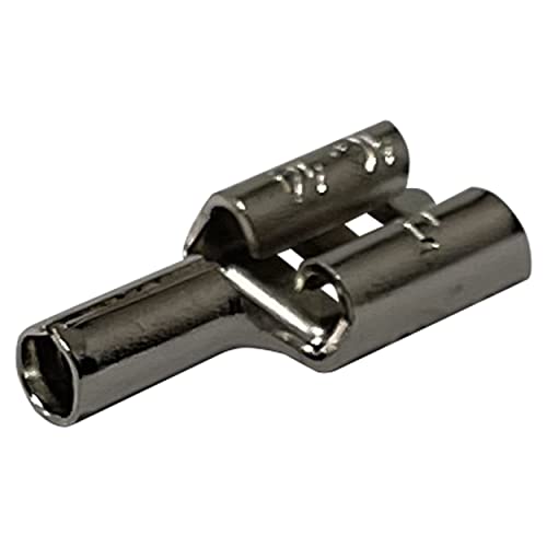 Sherco-Auto 100 Pcs High Temperature Non-Insulated Female Spade Connectors - 16-14 Gauge Quick Disconnect .250 Tab - Wire Splice Connectors for Strong Crimps in Electrical Wire Terminals - Made in USA - Image 2