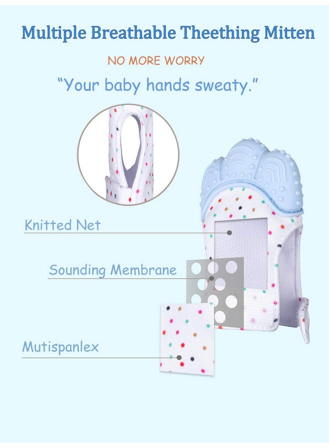 Giftty Baby Teething Mitten Chew Mitt Baby Teether Glove Teething Toy Self Soothing Teether, Teething Pain Relief Soothing Toy, Prevent Scratches Glove, For 0-6 Months Baby  - Image 2