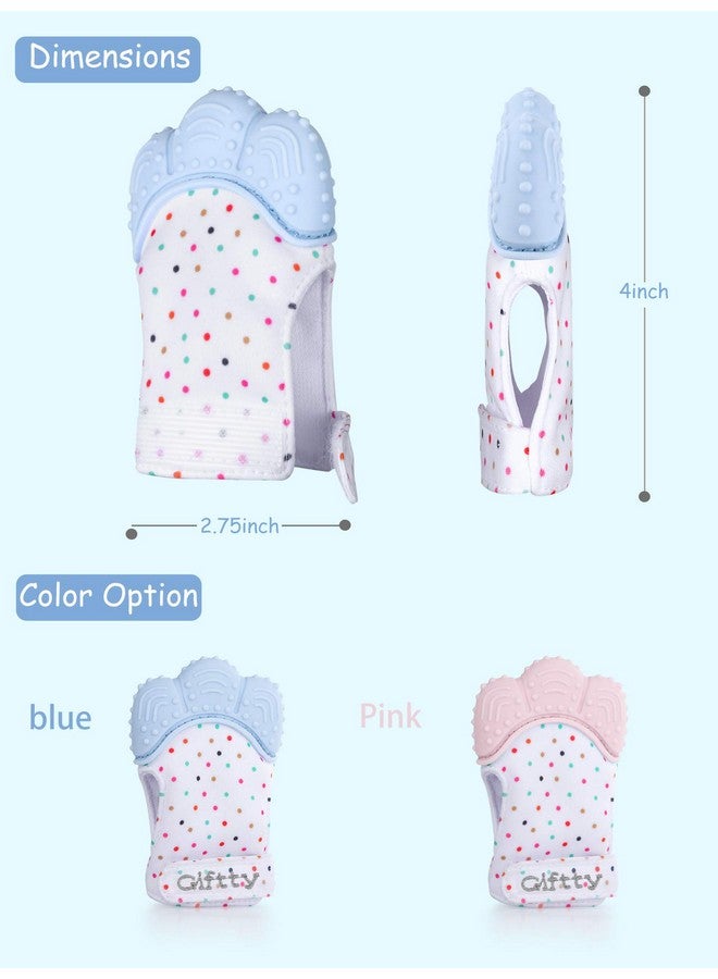 Giftty Baby Teething Mitten Chew Mitt Baby Teether Glove Teething Toy Self Soothing Teether, Teething Pain Relief Soothing Toy, Prevent Scratches Glove, For 0-6 Months Baby  - Image 4