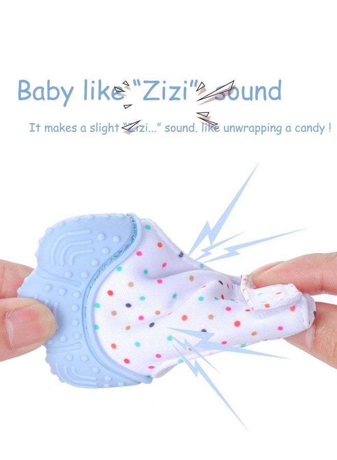 Giftty Baby Teething Mitten Chew Mitt Baby Teether Glove Teething Toy Self Soothing Teether, Teething Pain Relief Soothing Toy, Prevent Scratches Glove, For 0-6 Months Baby  - Image 3