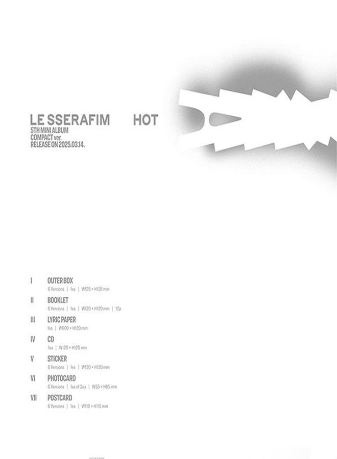 Koread LE SSERAFIM HOT 5th Mini Album (Compact Ver. - SAKURA Ver.) - Image 2