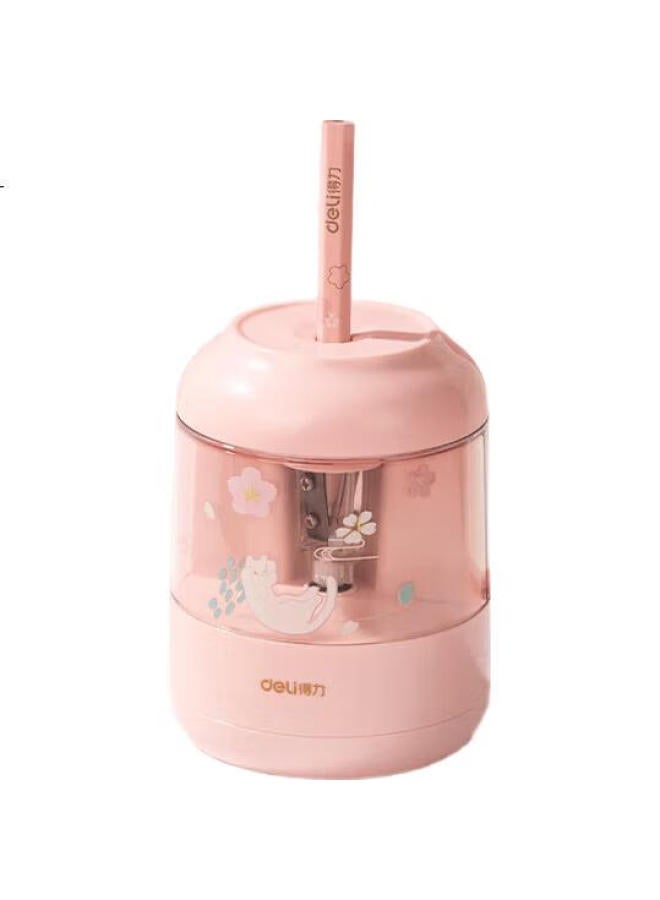 Deli Student Electric Stationery Set With Electric Pencil Sharpener, Eraser, Gift Pencil, Birthday And Back-To Gift, Learning Gift Pack For Grades 1-3, Vintage Style, Girl'S 12-Piece Set - Image 1