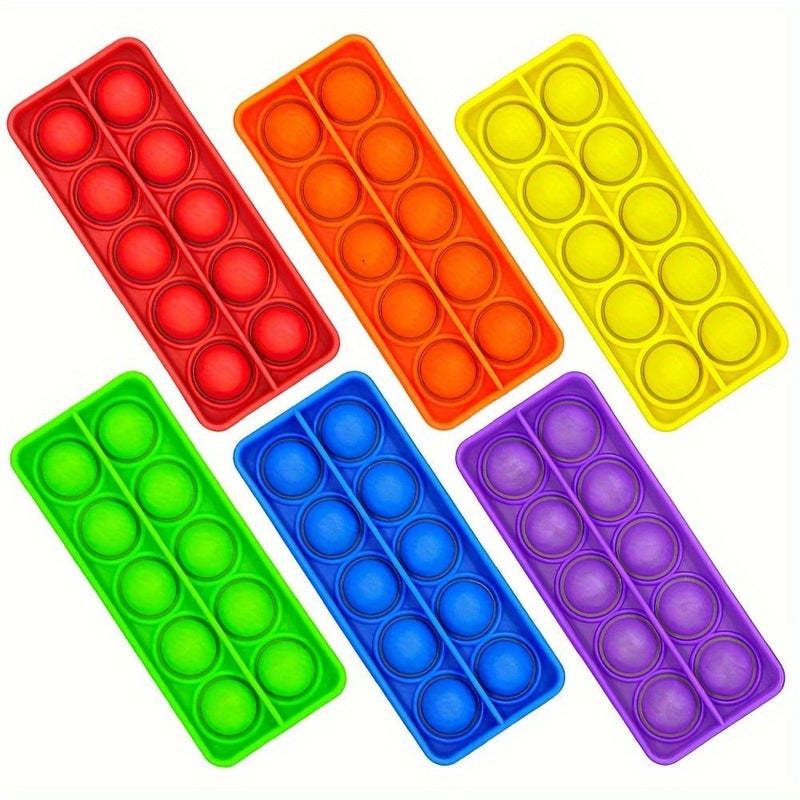 6pcs Ten Frame Math Games Push Bubble Fidget Toy Numbers Counting Learning Sensory Classroom Supplies Educational Stationery Manipulatives For Youngsters Unprinted - Image 2