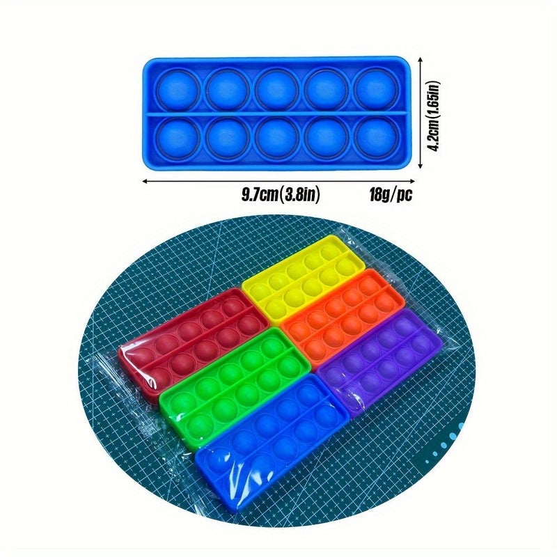 6pcs Ten Frame Math Games Push Bubble Fidget Toy Numbers Counting Learning Sensory Classroom Supplies Educational Stationery Manipulatives For Youngsters Unprinted - Image 4