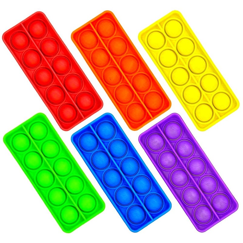 6pcs Ten Frame Math Games Push Bubble Fidget Toy Numbers Counting Learning Sensory Classroom Supplies Educational Stationery Manipulatives For Youngsters Unprinted - Image 1