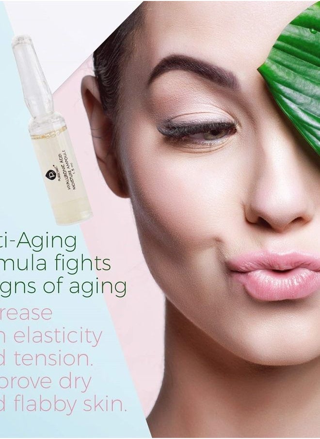 Pursonic - 100% Hyaluronic Acid And Natural Moisturizing Serum Ampoule Set,Anti Aging Anti Wrinkle, 7 Day Treatment For All Skin Types - Image 1