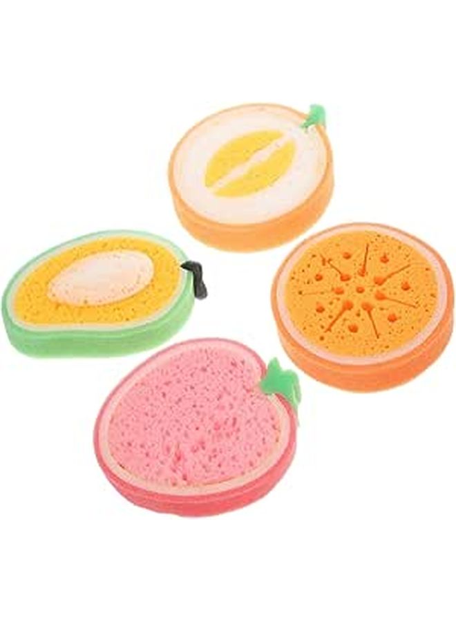 4Pcs Cartoon Dish Sponges Set Thick Absorbent Reusable Kitchen Cleaning Sponges - Image 1