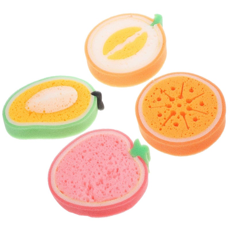 4Pcs Cartoon Dish Sponges Set Thick Absorbent Reusable Kitchen Cleaning Sponges - Image 2