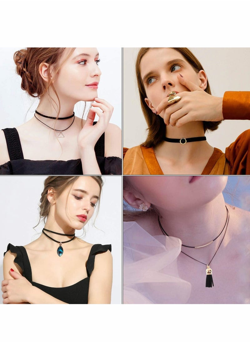Excefore - Choker Necklace for Women, 10 Pcs Black Choker Necklace Set - Image 1