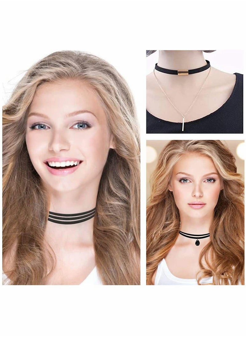 Excefore - Choker Necklace for Women, 10 Pcs Black Choker Necklace Set - Image 1