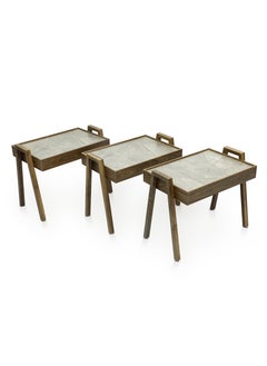 مالتي هوم فيرنيتشر طاولة عش بتصميم عصري جديد MH-NT-117-أنثراسايت  - Image 1