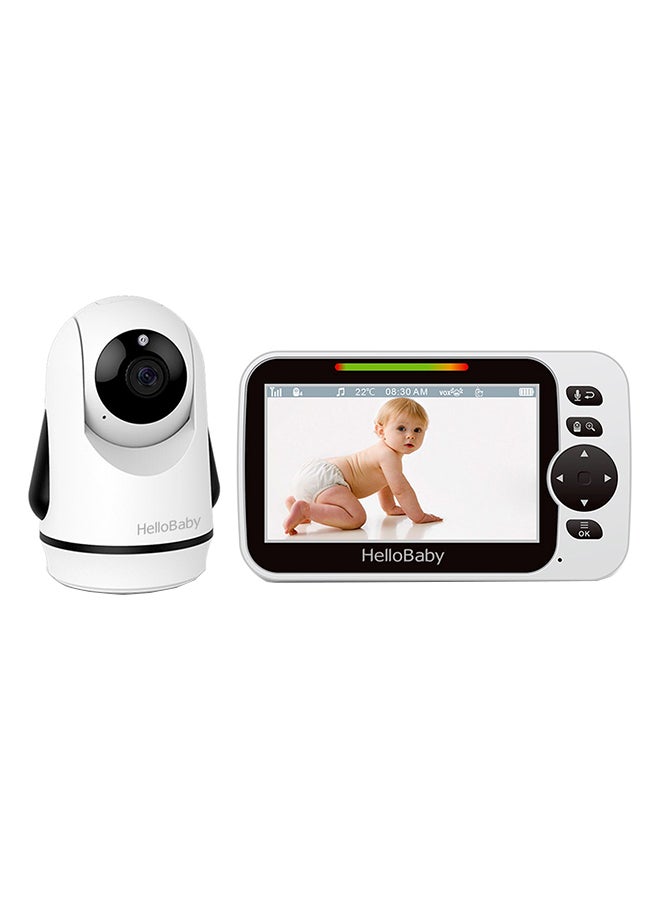 Hellobaby 5.0 Inches Color LCD Screen Video Baby Monitor With Remote Camera, Pan-Tilt-Zoom, Infrared Night Vision, Temperature Display  - Image 1