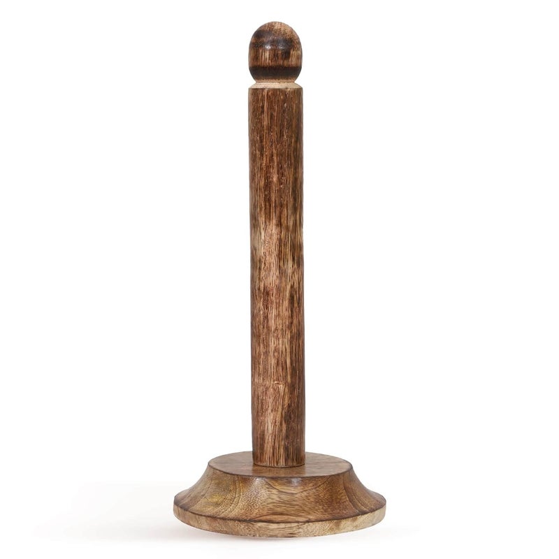 Vintageware® Wooden Paper Towel Holder Stand | Wooden Tissue & Toilet Paper Holder for Home, Kitchen, Hotels & Offices | Standard Brown Finish - Image 2
