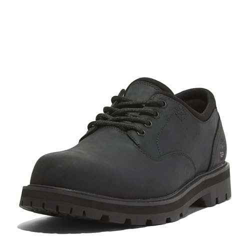 Timberland حذاء تيمبرلاند للرجال من طراز بريتون رود منخفض مع أربطة، أسود كامل الحبة، 9.5 متوسط - Image 1
