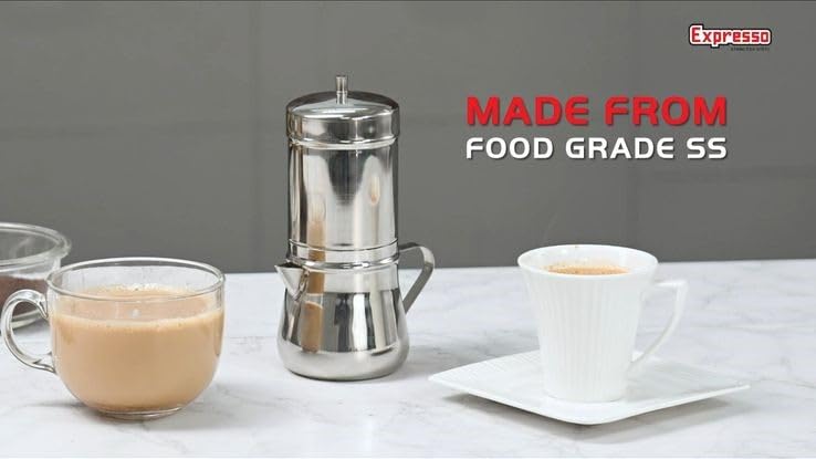 Expresso Stainless Steel South Indian Filter Coffee Maker, Tea Pot/Coffee Kettle (200 Ml) - Image 5