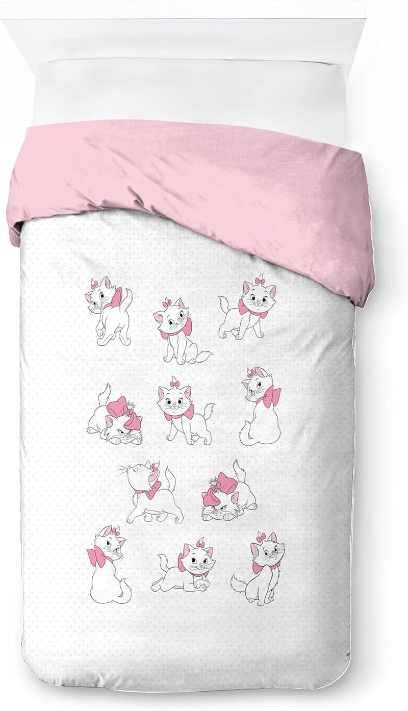 Jay Franco Disney Aristocats Marie 100% Cotton Single Duvet Cover Set - White Kitty Bedding Includes 50 x 70 cm Pillowcase - Image 2