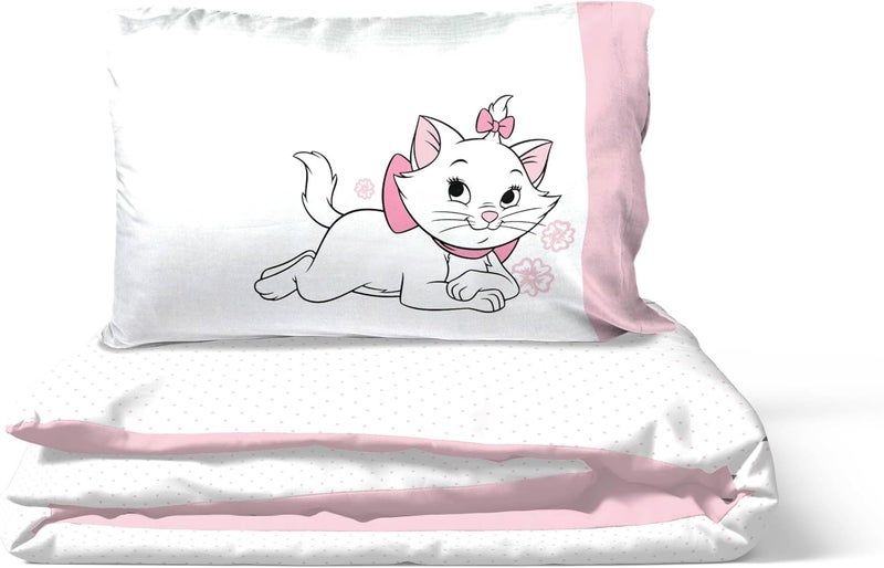 Jay Franco Disney Aristocats Marie 100% Cotton Single Duvet Cover Set - White Kitty Bedding Includes 50 x 70 cm Pillowcase - Image 5