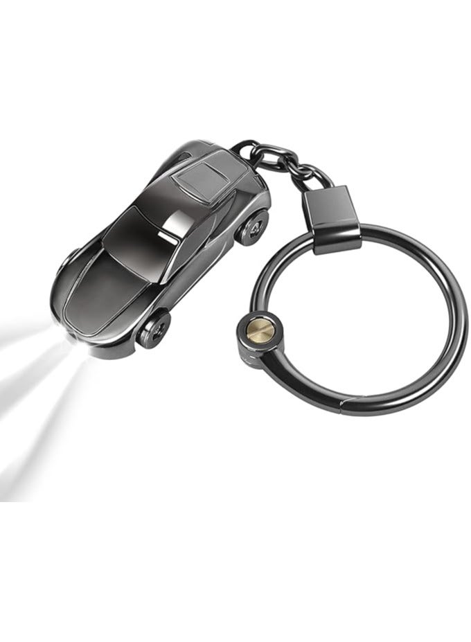 توبيز مفتاح سيارة توبي من سبائك الزنك الأسود – مصباح LED ذو وضعين، تصميم أنيق ومتعدد الوظائف، هدية مثالية رائعة لعشاق السيارات - Image 1