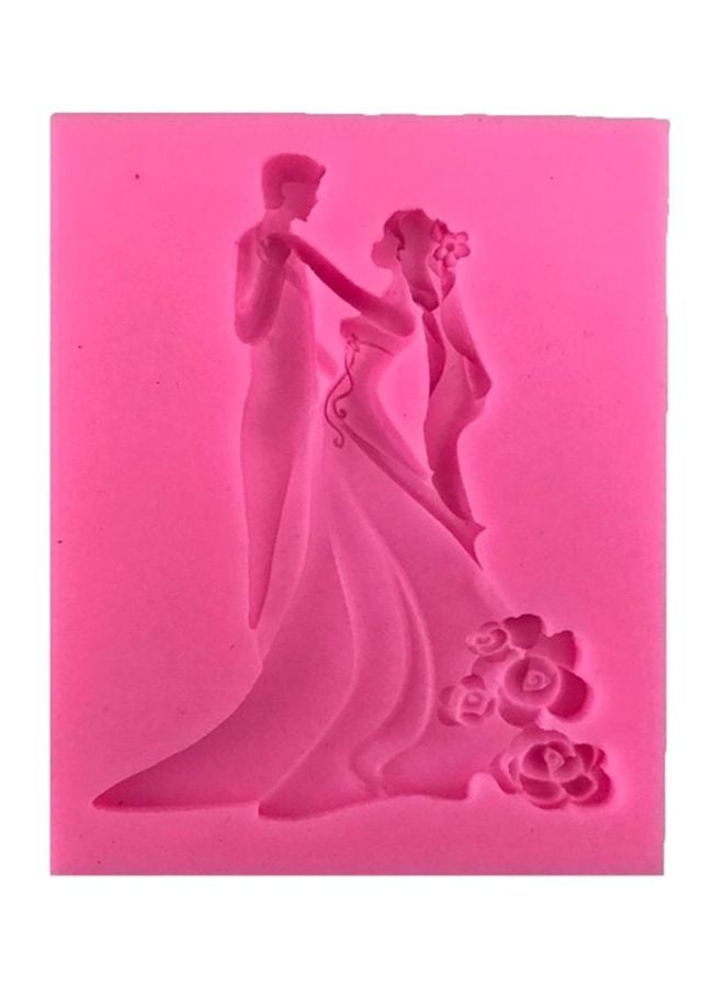 Loquat Bride And Groom Shape Silicone Mold Pink