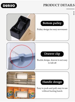 DUNISO 5-layers Drawer Storage Cabinet with Wheels,Toy Storage Box, Plastic Floor Storage Cabinet Drawer Storage Organizer for Clothes,Toys, Dust-proof Storage Containers Shelf Box for Living Room,Bathroom,kitchen,bedroom (35*26*70.5cm)  - Image 5