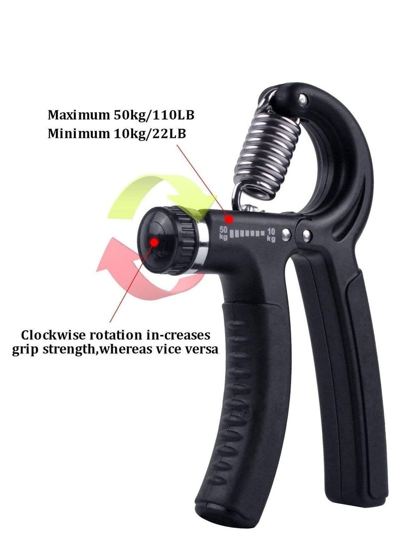 SYOSI - Hand Grip Strengthener Adjustable Resistance (5-50KG) Exercise Gripper Finger Forearm for Fitness, strength training gymnastics - Image 1