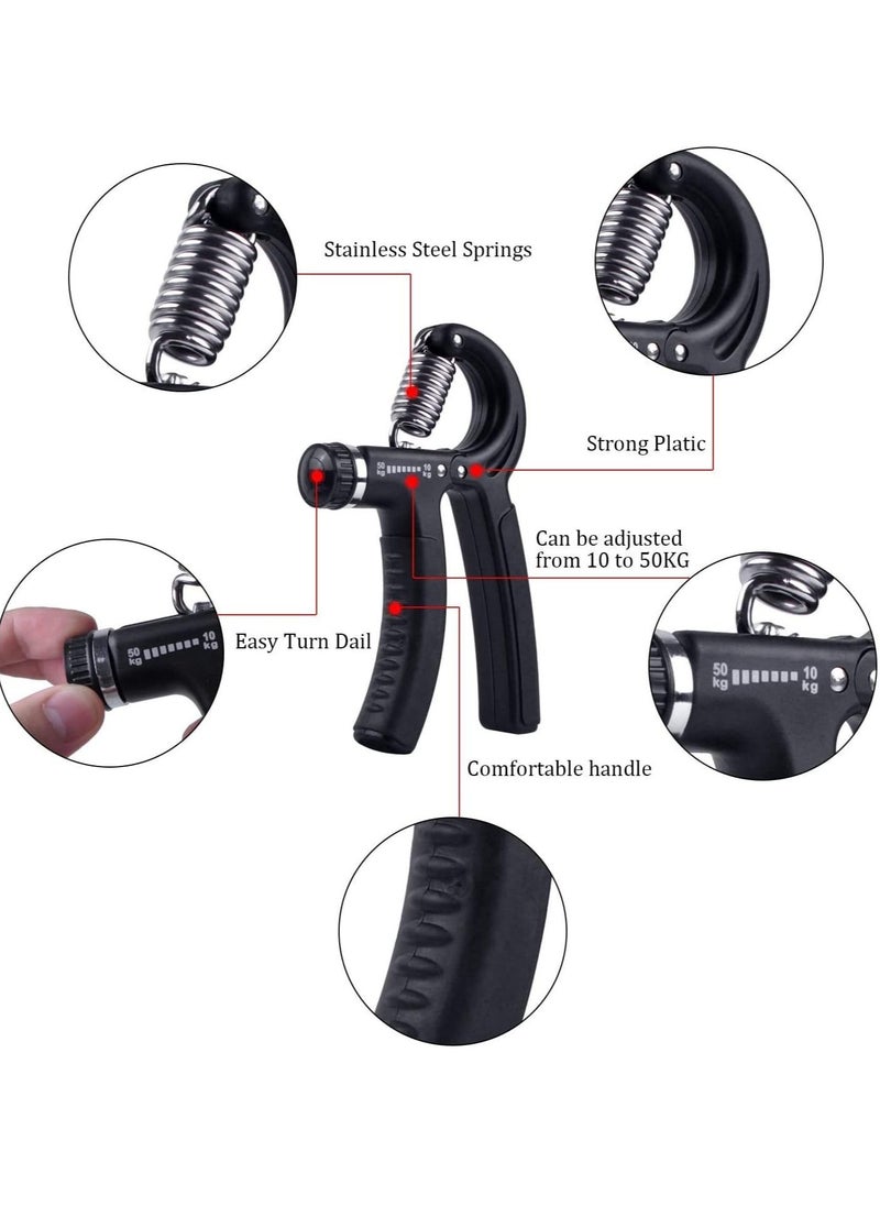SYOSI - Hand Grip Strengthener Adjustable Resistance (5-50KG) Exercise Gripper Finger Forearm for Fitness, strength training gymnastics - Image 1