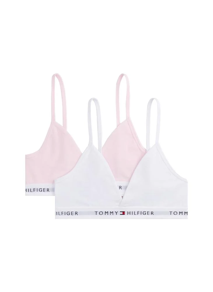 TOMMY HILFIGER Kids 2 Pack Logo Band Bralette
