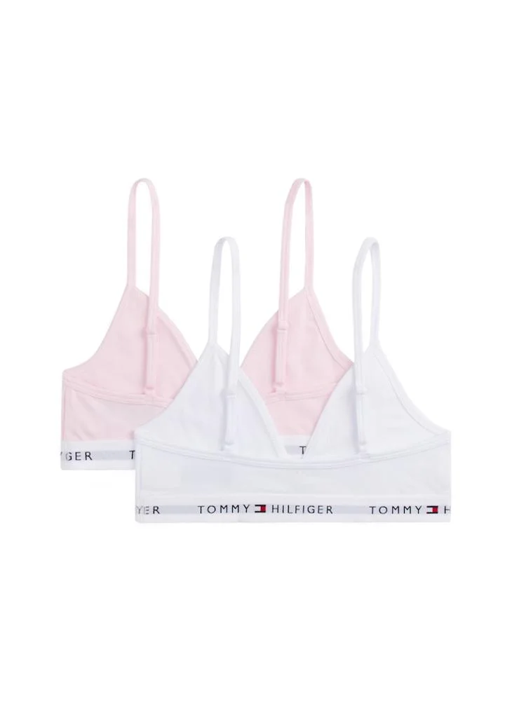 TOMMY HILFIGER Kids 2 Pack Logo Band Bralette