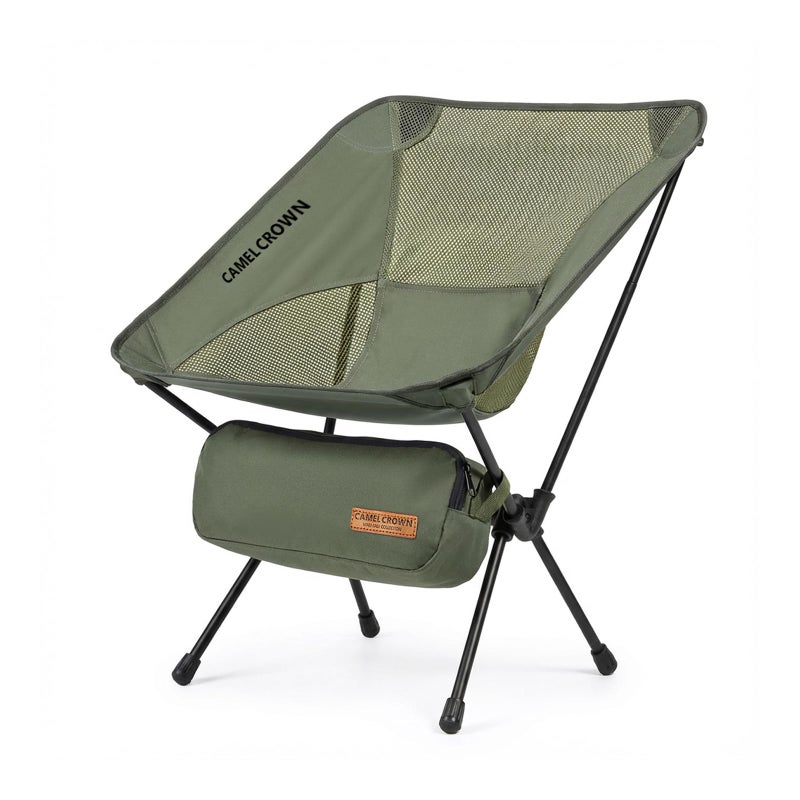 CAMEL CROWN Camping Chair Heavy Duty Backpacking Chair - Ultra-Light Folding Chair with Carry Bag, Portable Compact for Outdoor, Lawn, Hiking, Beach, Picnic - Image 1