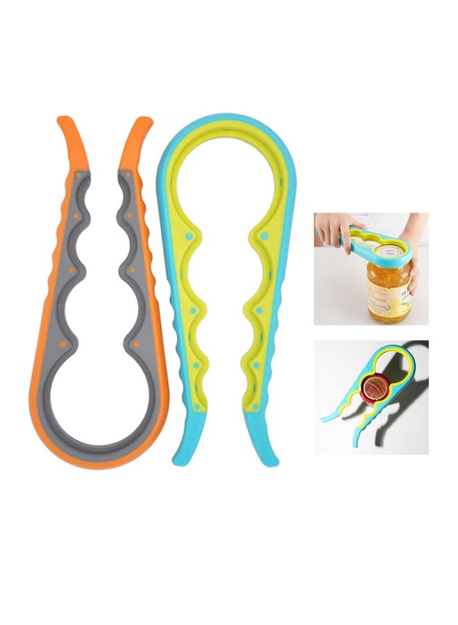 Jar Opener, Silicone Handle Can Opener for Bottle Beer Cap Lid Cover, Easy Twist Tool for Children, Elderly - Image 1