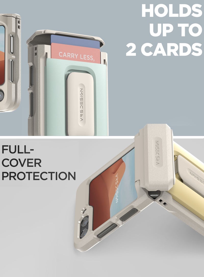 VRS Design D-Wallet Orb Samsung Galaxy Z Flip 6 Case Cover Wallet [2 Card Holder Slot] Built-in [Kickstand] and [Hinge Protection] - Purple - Image 2