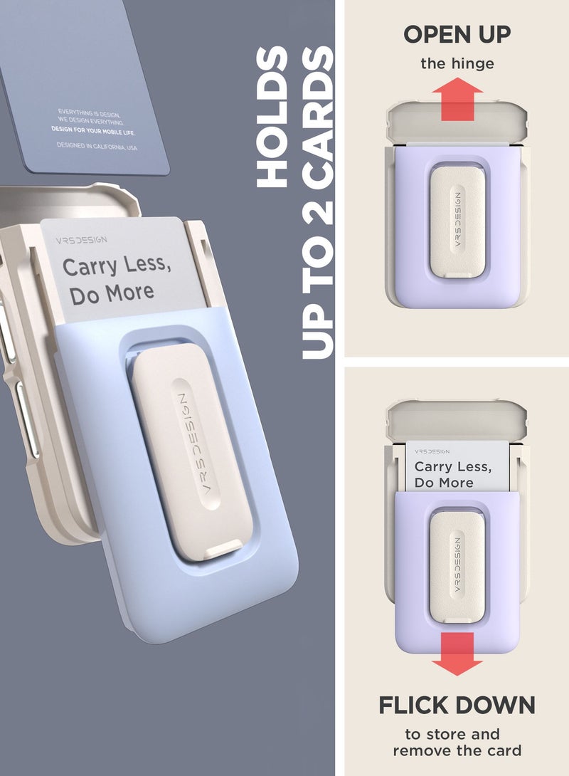 VRS Design D-Wallet Orb Samsung Galaxy Z Flip 6 Case Cover Wallet [2 Card Holder Slot] Built-in [Kickstand] and [Hinge Protection] - Purple - Image 4