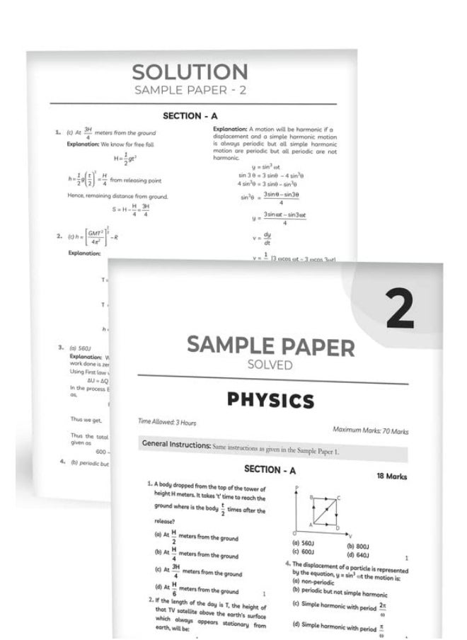 Educart CBSE Class 11 PHYSICS Sample Paper 2022 (Full Syllabus with Detailed Explanation and Topper Tips for 2022-23 Exams)