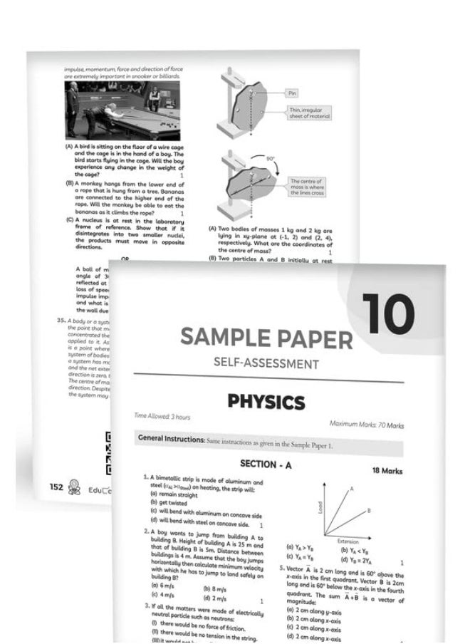 Educart CBSE Class 11 PHYSICS Sample Paper 2022 (Full Syllabus with Detailed Explanation and Topper Tips for 2022-23 Exams)