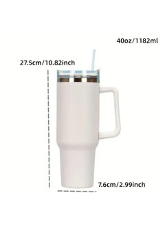 Arabest 40oz Large Capacity Water Bottle With Handle And Straw Lid, Insulated Reusable Stainless Steel Water Bottles Travel Mug Coffee Cup Car Cup Water Cup For Men Women Outdoor Camping Driving  - Image 5
