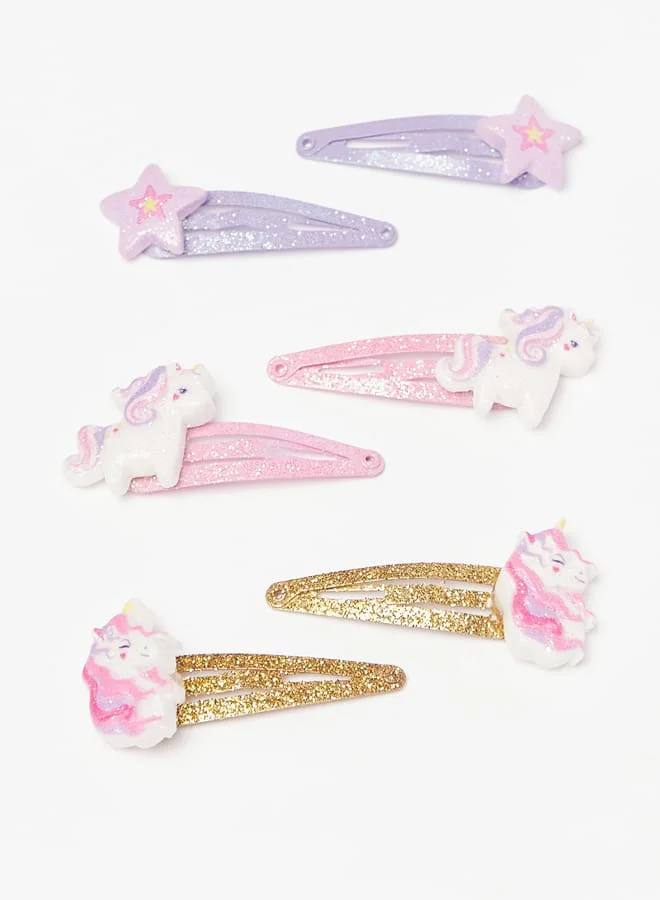 Flora Bella By Shoexpress Girls Accent Detail Hair Clip - Set of 6