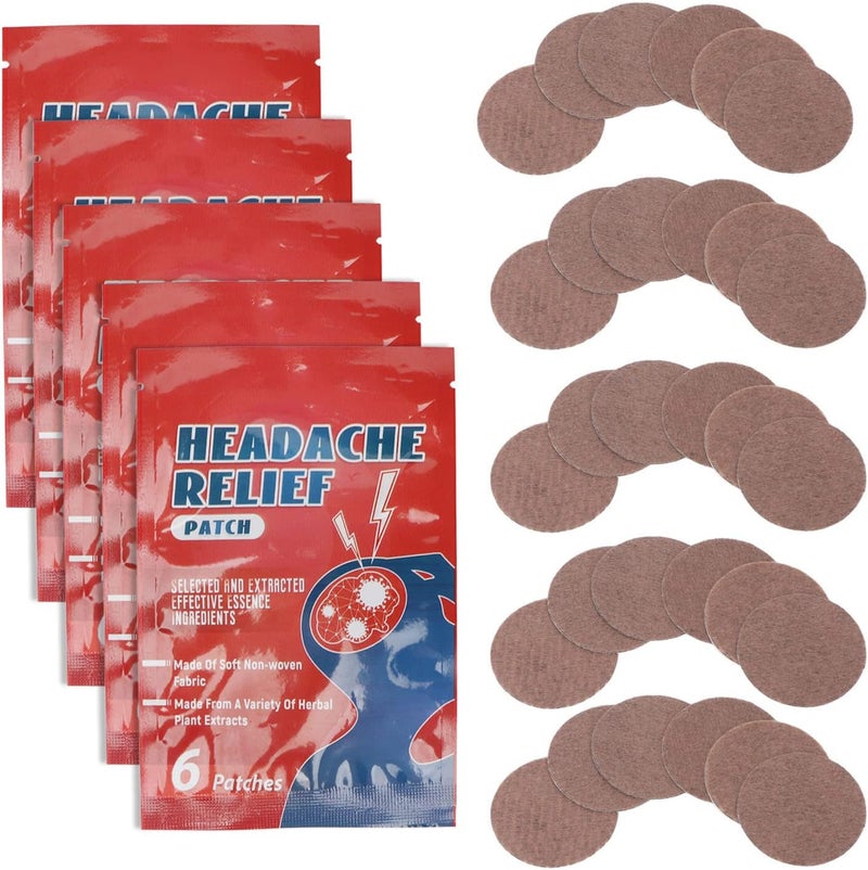 klarako 30pcs Headache Relief Patch Healthy Stickers Traditional Chinese Medicine Health Care - Image 1