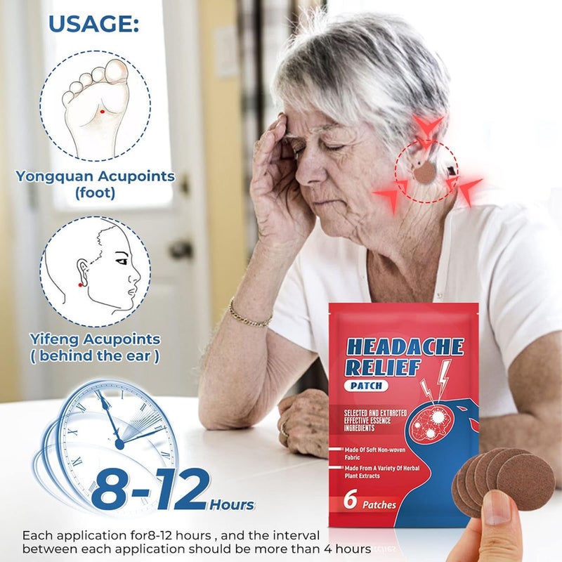 klarako 30pcs Headache Relief Patch Healthy Stickers Traditional Chinese Medicine Health Care - Image 4