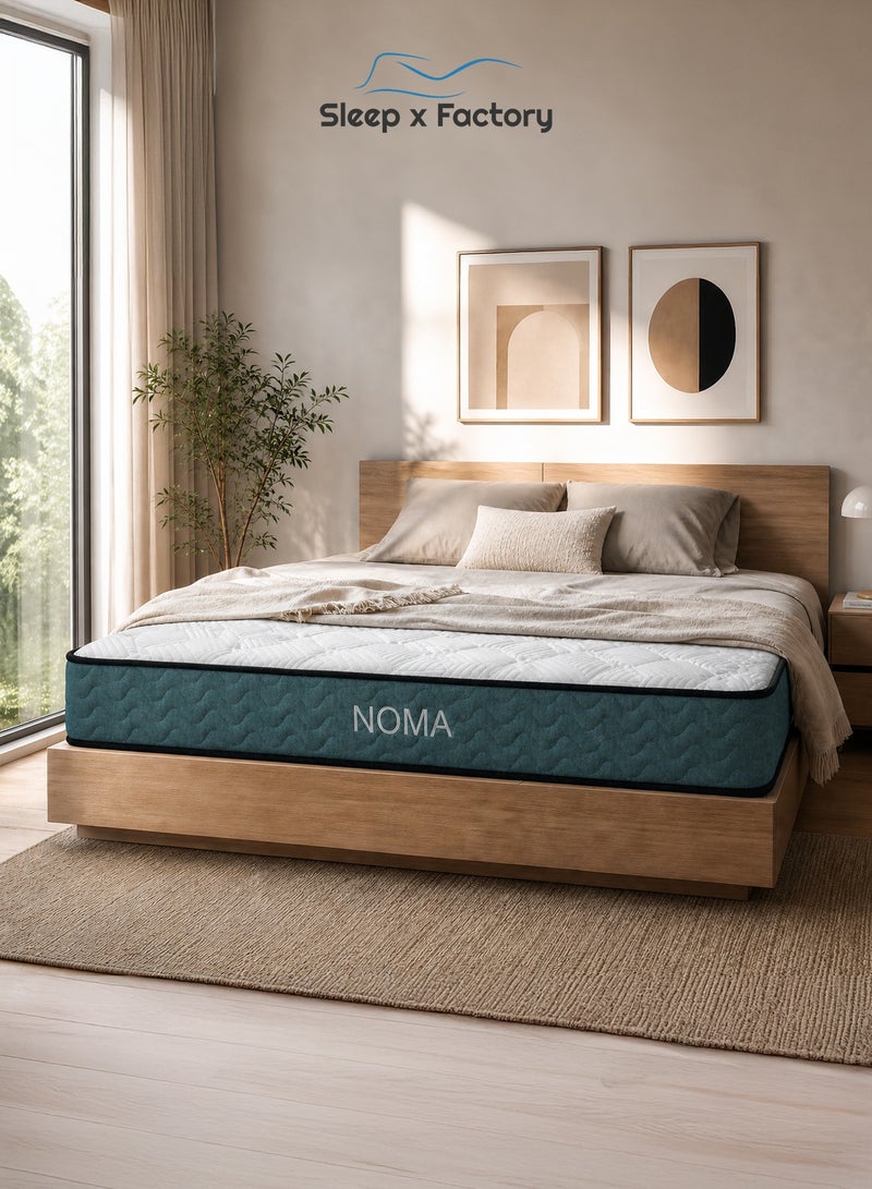 سليب × فاكتوري مرتبة NOMA من Sleep X Factory بدعم تقويمي بوكيت سبرنج ارتفاع 25 سم راحة متوسطة - مقاس 200x200 سم - Image 1