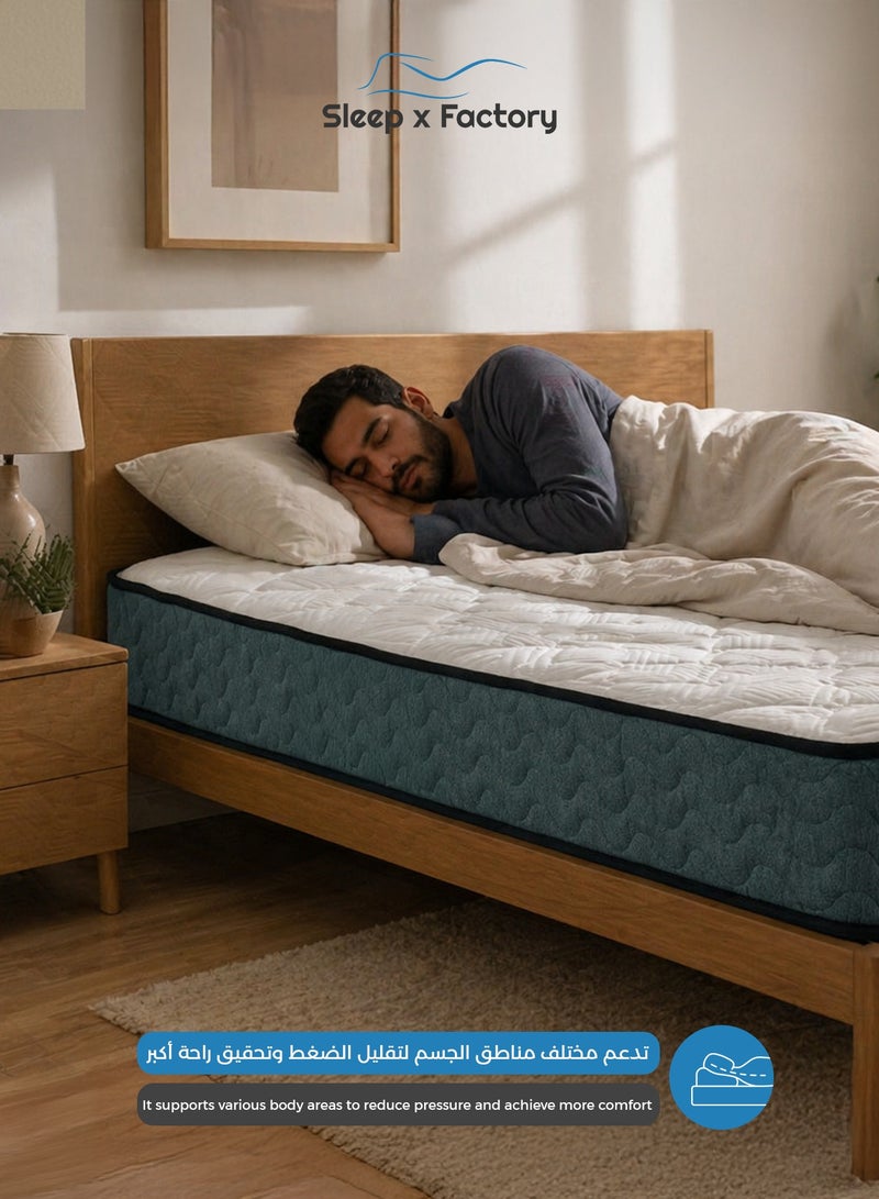 سليب × فاكتوري مرتبة NOMA من Sleep X Factory بدعم تقويمي بوكيت سبرنج ارتفاع 25 سم راحة متوسطة - مقاس 200x200 سم - Image 3